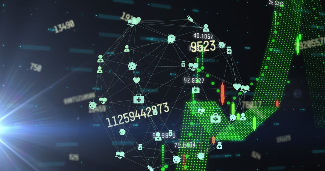 Global Data Processing Interface with Medical Icons