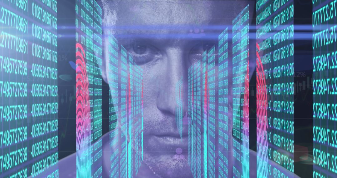 Futuristic Technology Facial Recognition Interface Concept