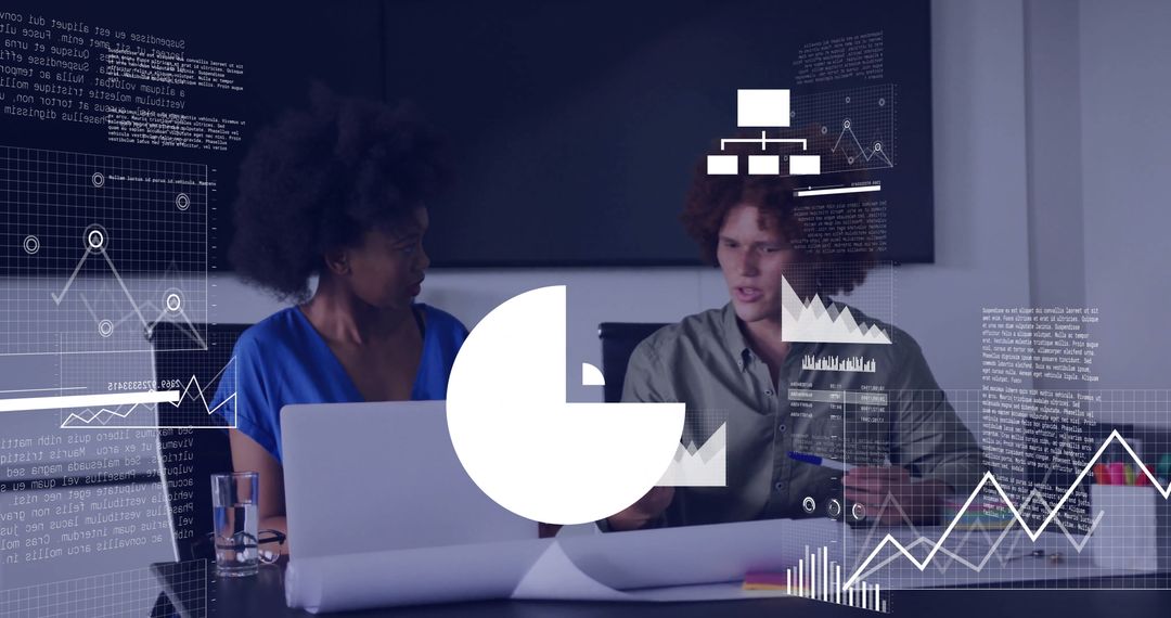 Analyzing Financial Data in Modern Office by Diverse Team