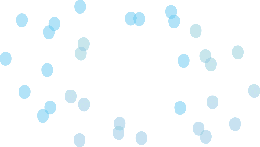 Abstract Blue Circle Pattern on Transparent Background