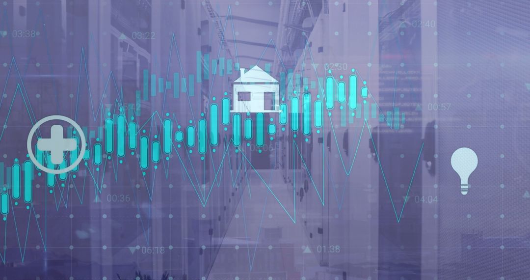 Digital Data Processing Overlay on Server Racks