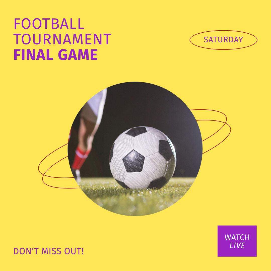Football Tournament Final Match Announcement Design