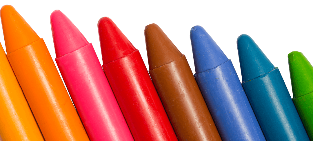 Colorful Crayons Isolated on Transparent Background