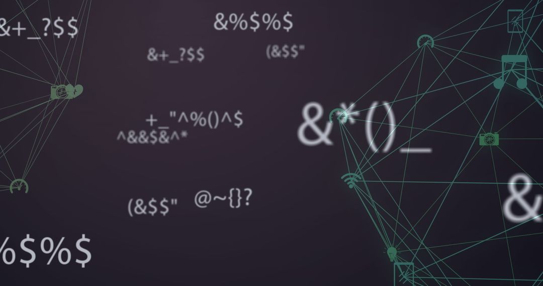 Digital Interface with Data Nodes and Network Structure - Free Images, Stock Photos and Pictures on Pikwizard.com