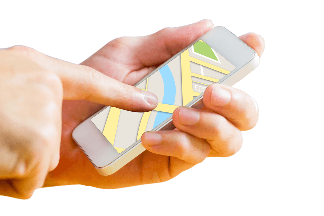 Mapping Routes on Transparent Smartphone with Tracking App - Download Free Stock Images Pikwizard.com