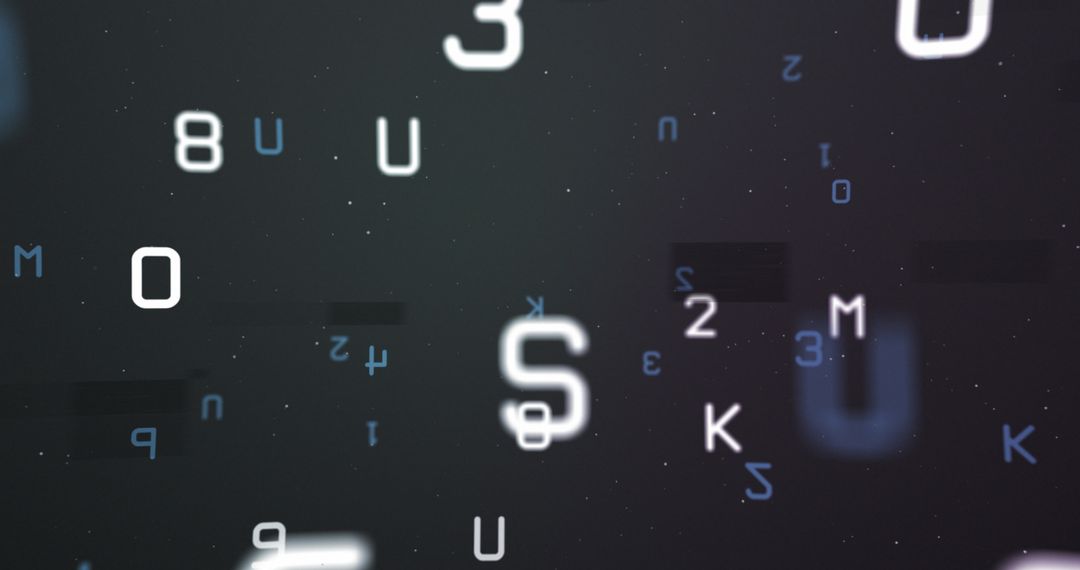 Floating Alpha-Numeric Codes on Digital Screen