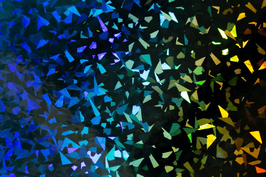 Colorful Geometric Pattern on Dark Background