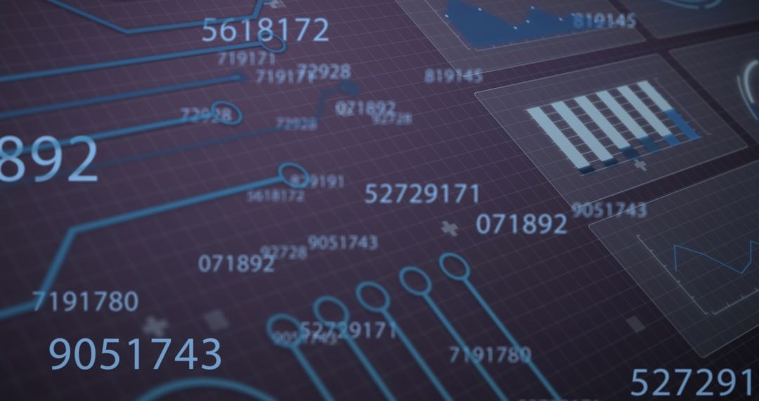 Digital data processing interface on screen grid