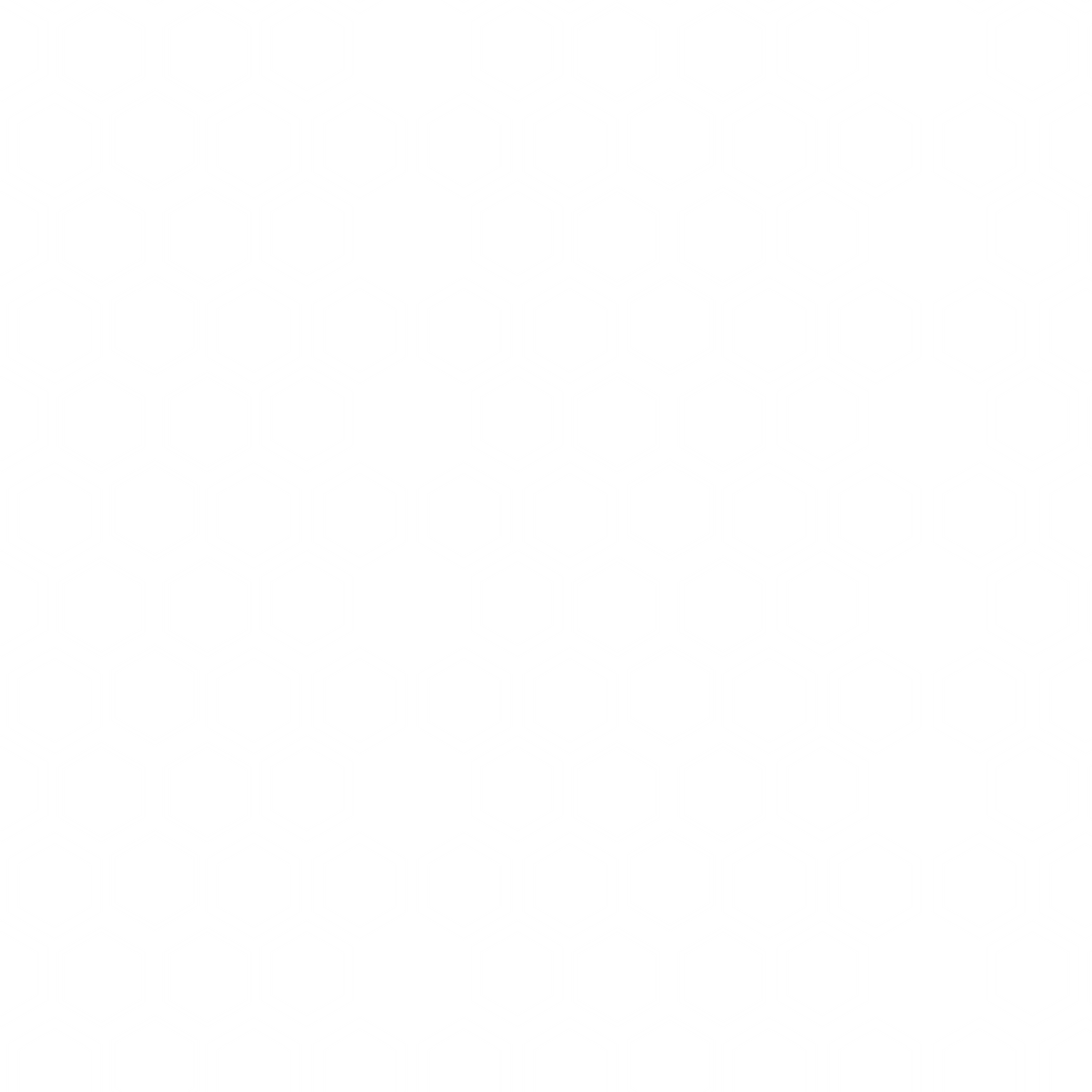 Seamless White Hexagon Pattern on Transparent Background