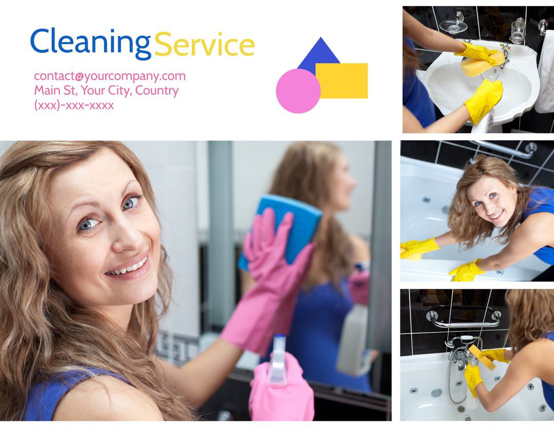 Professional Home Cleaning Service With Happy Cleaner - Download Free Stock Templates Pikwizard.com