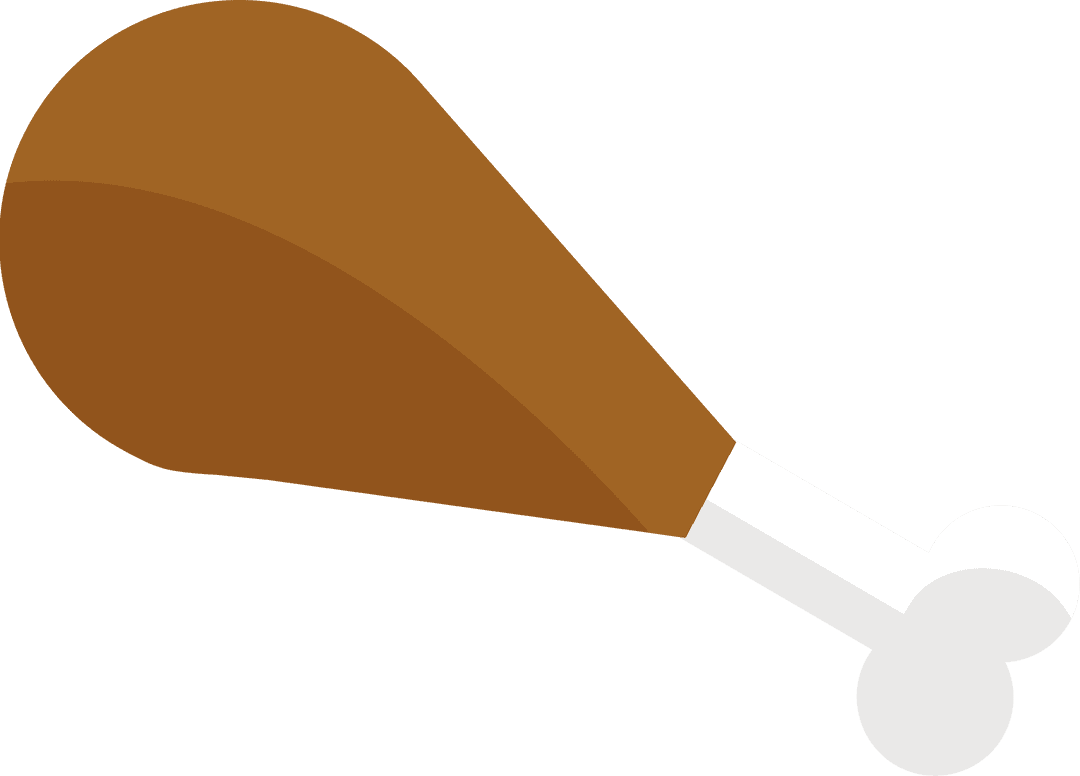 Vector Illustration Cooked Drumstick On Transparent Background