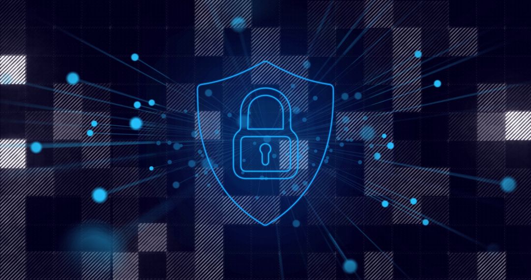 Digital Security Concept with Padlock Graphics