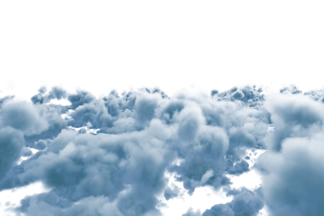 Gray Storm Clouds on Transparent Background for Creative Design