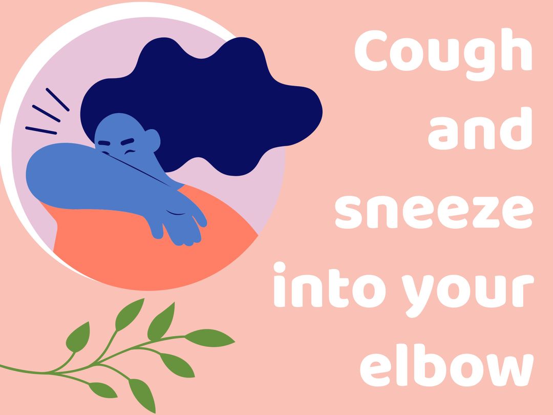 Cough and Sneeze Hygiene Sign Encouraging Illness Prevention