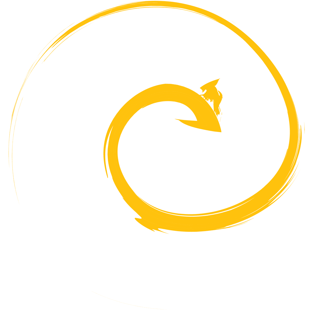 Yellow Arrow Swirl on Transparent Background Illustrating Growth
