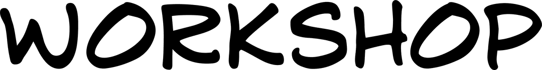 Transparent Workshop Text Typography Isolated on Clear Background