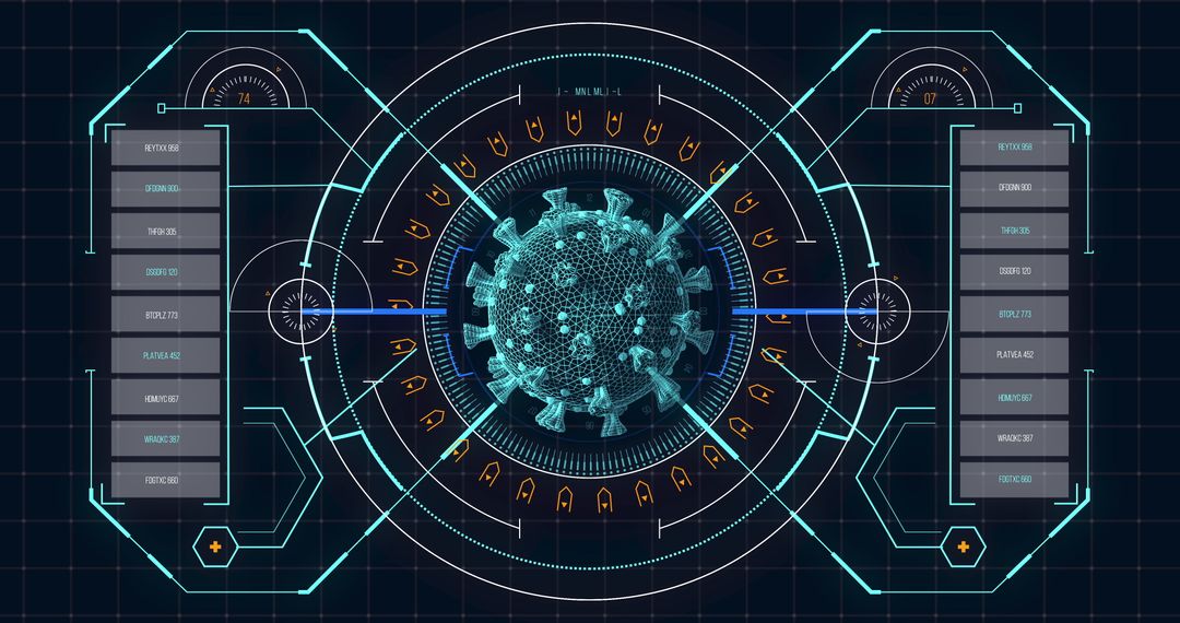 Digital Analysis of Corona Virus Cell on High-Tech Display