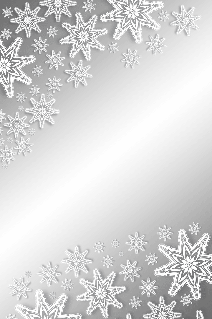 Transparent Background with White Snowflake Design