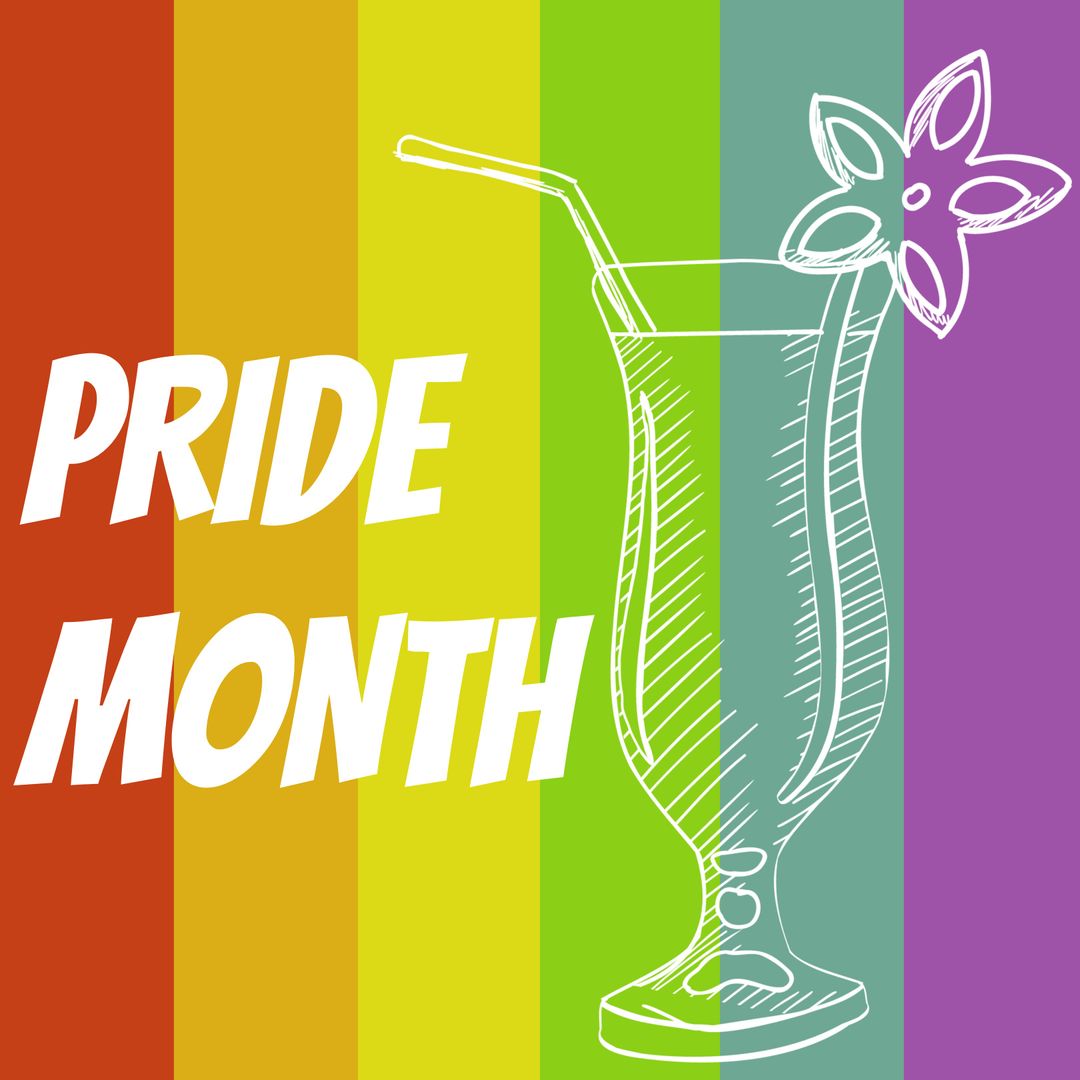 Pride Month Celebration Concept with Colorful Cocktail