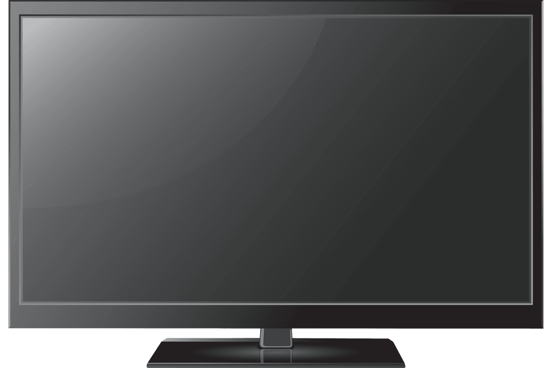 Digital computer monitor with copy space on transparent background