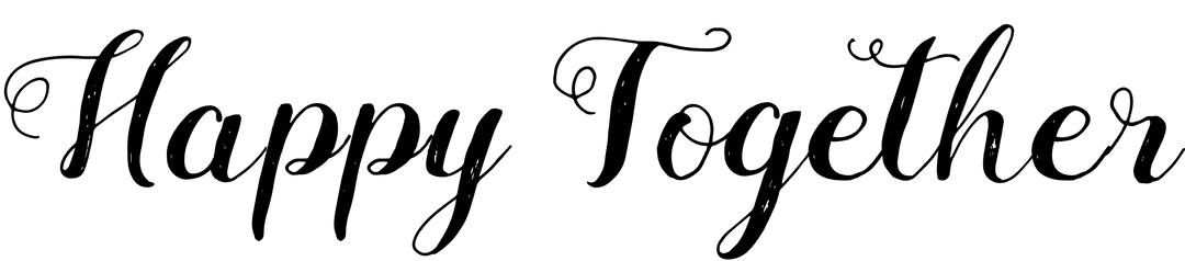 Transparent 'Happy Together' Design Text Vector