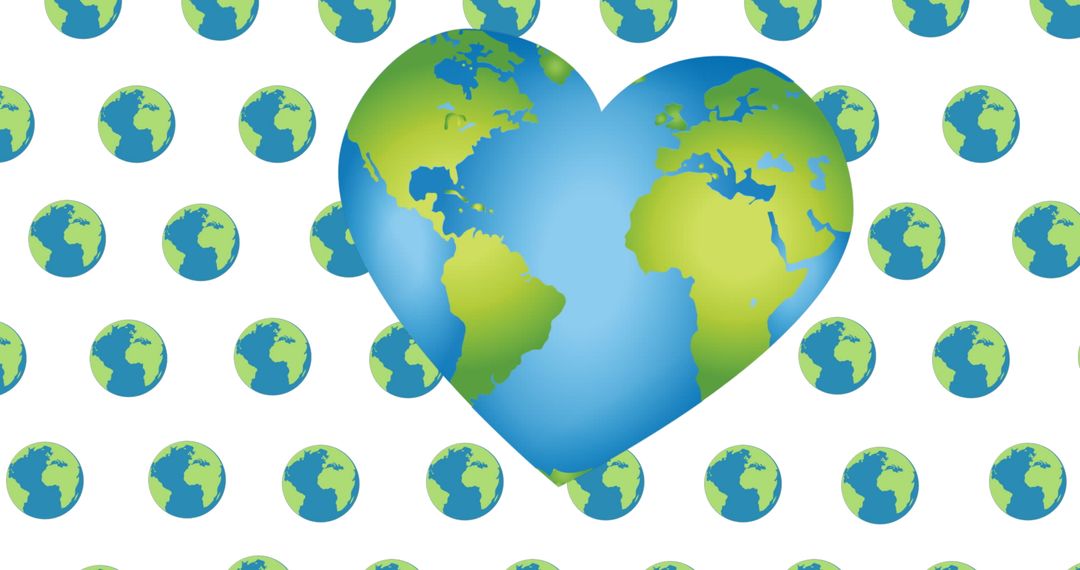 Heart-Shaped Globe Emphasizing Global Environmental Solutions