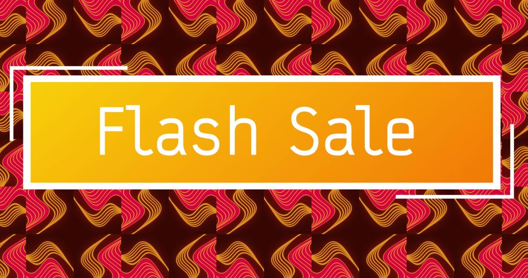 Retro Flash Sale Advertisement Banner with Vintage Patterns