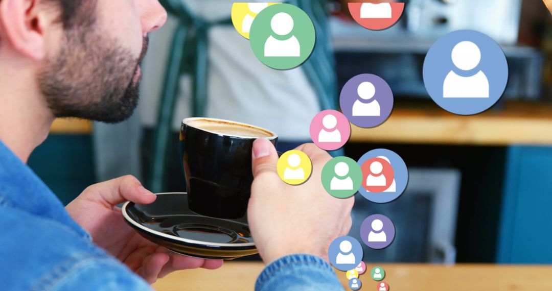 Social Media Networking Concept with Digital Interface