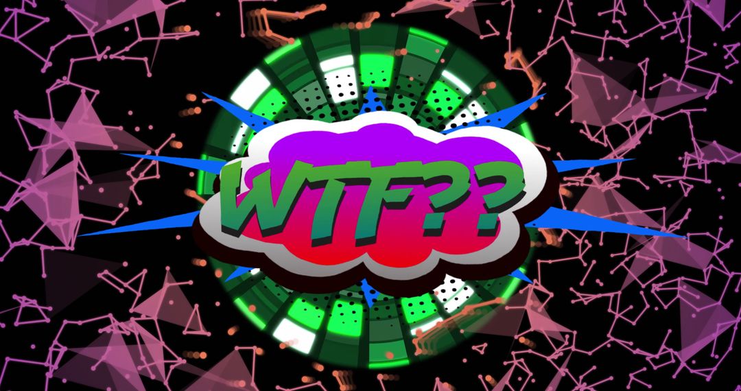 Comic Bubble Graphics with Pop Art Design Featuring WTF