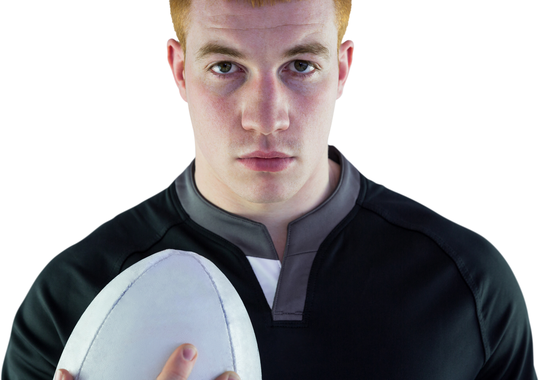 Serious Rugby Player Holding Rugby Ball Transparent Background - Download Free Stock Images Pikwizard.com