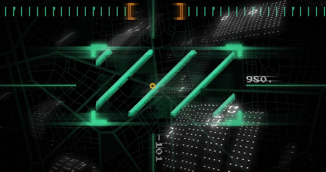 Abstract Digital Interface with Geometric and Data Elements