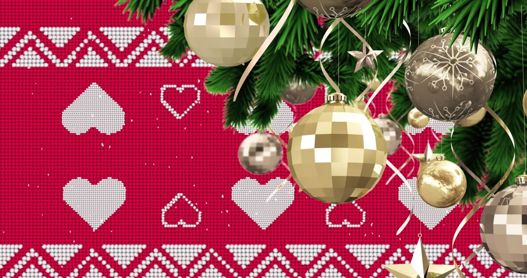 Festive Christmas Baubles with Snowflake Ornaments