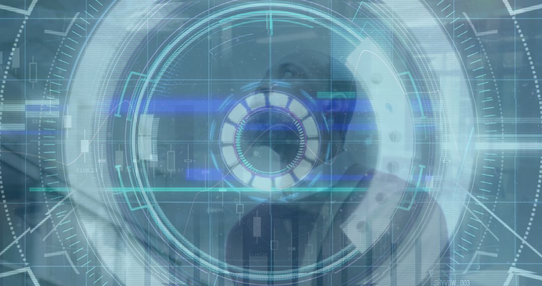 Futuristic Data Interface with Business Visionary