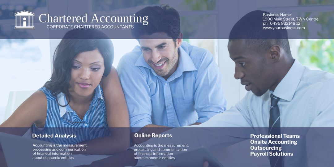Diverse Accounting Team Collaborating in Business Setting