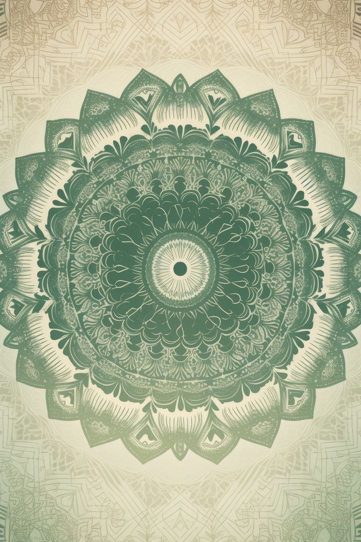 White mandala design on green background, created using generative ai technology - Free Images, Stock Photos and Pictures on Pikwizard.com