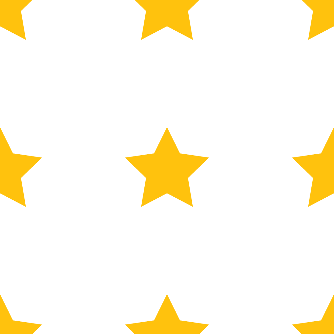 Bright Yellow Star Pattern on Transparent Background
