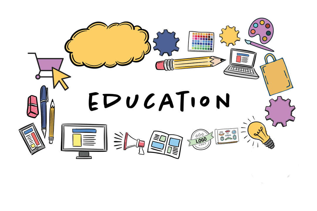 Educational Elements on Transparent Background for Creative Design