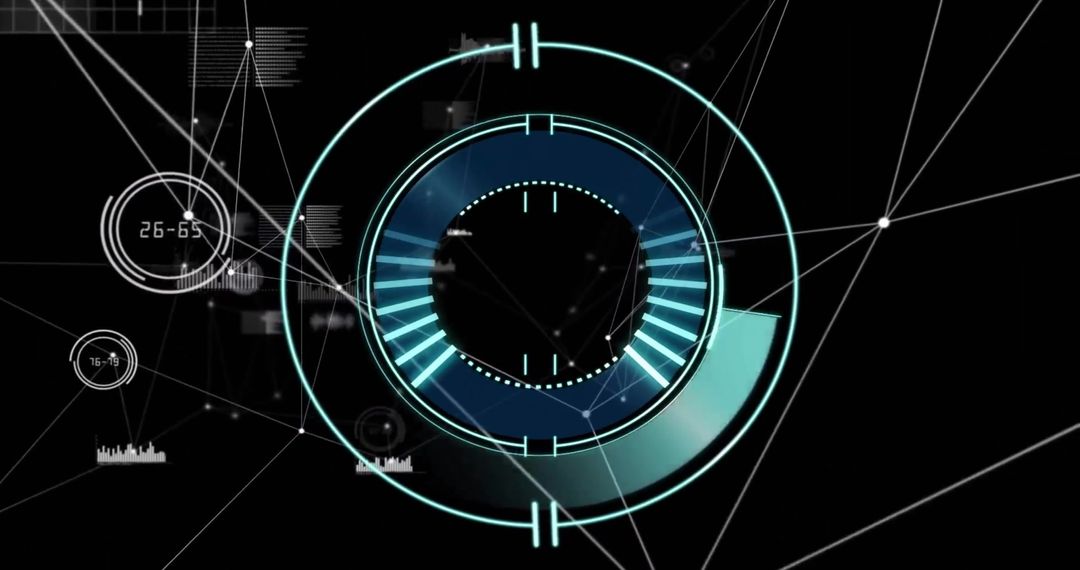 Futuristic Digital Interface with Network Connections Concept