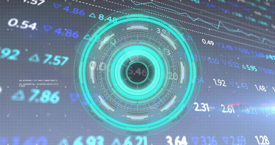 Futuristic Digital Data Processing Financial Concept