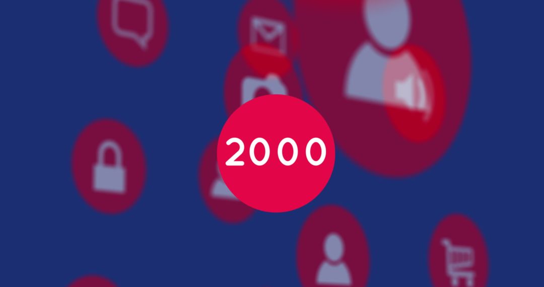 Colorful Dashboard Design with Digital Progress Icons and Year Indicator