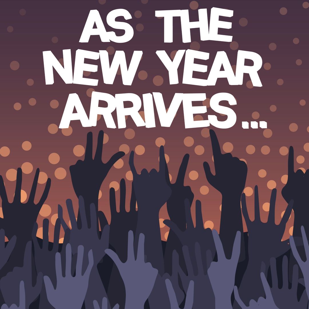 Silhouetted Hands Raised in Celebratory Jubilation