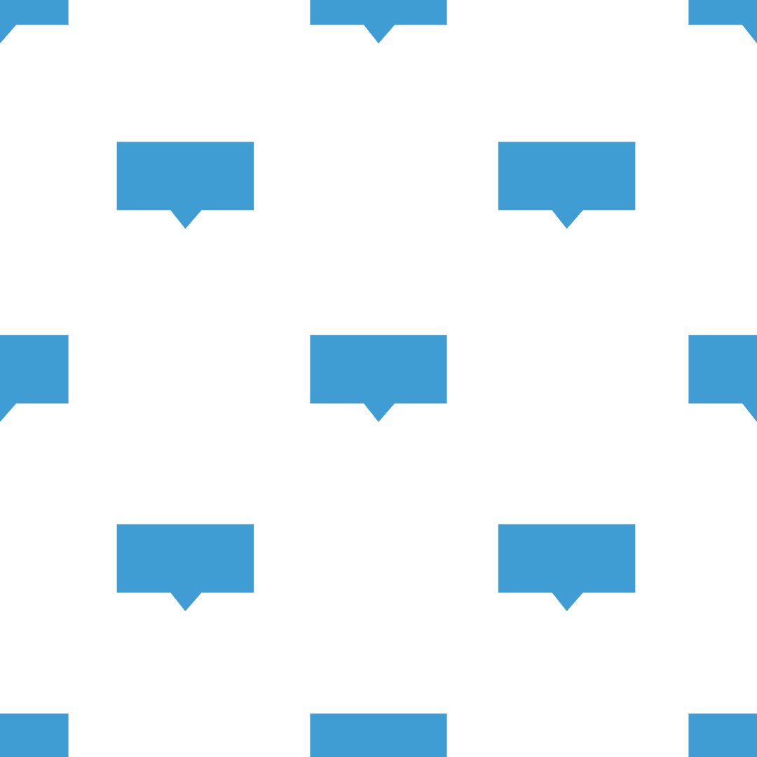 Seamless Pattern of Blue Speech Bubbles on Transparent Background