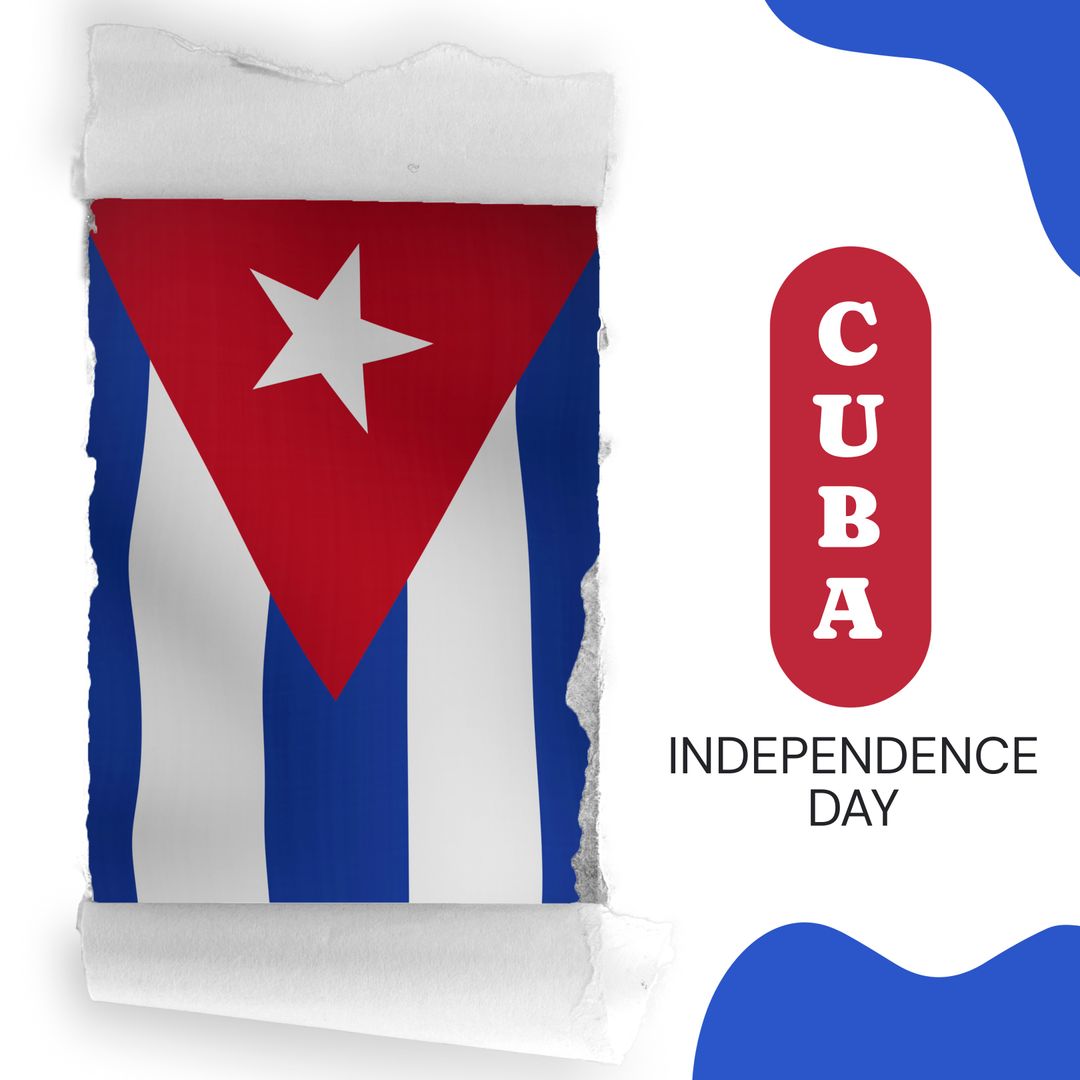 Celebration of Cuban Independence Day with Flag Art