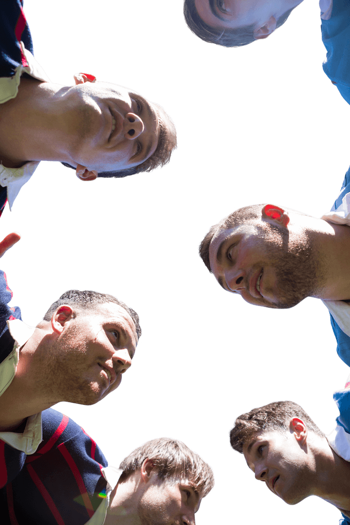 Rugby Teamwork Circle Isolated on Transparent Background