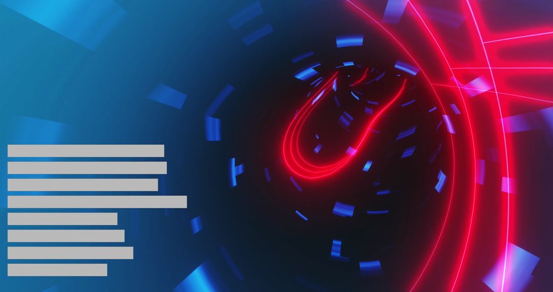 Neon Tunnel with Statistical Data Pattern Background