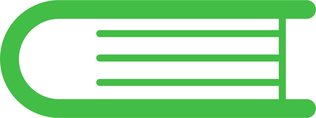 Green Book Icon on Transparent Background