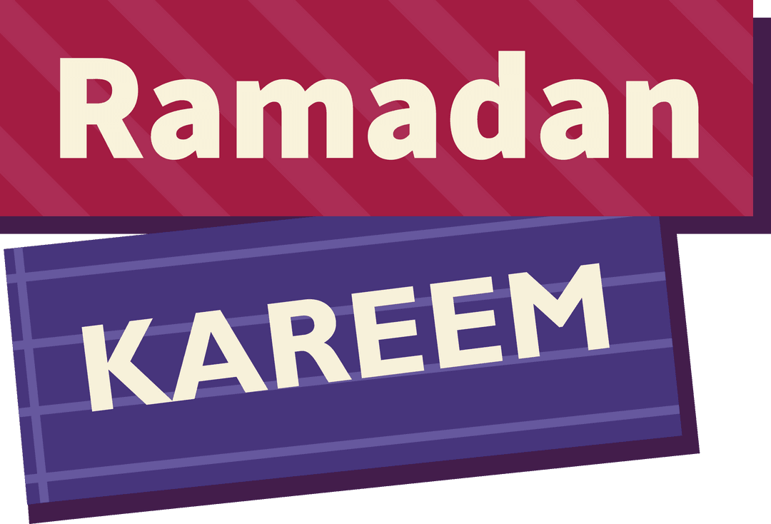 Ramadan Kareem Modern Design on Transparent Background