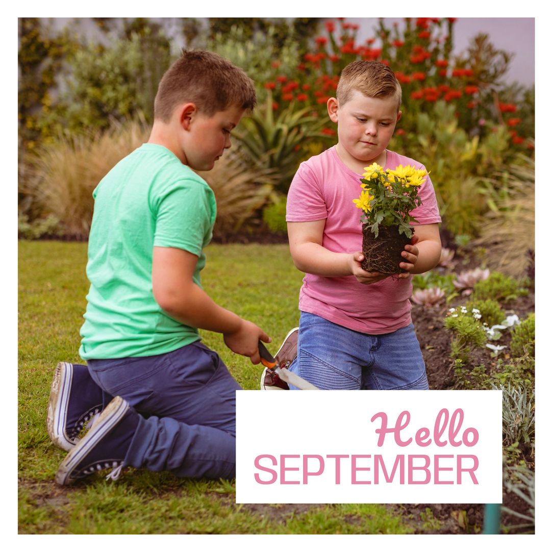 Children Gardening Embracing September Autumn Spirit