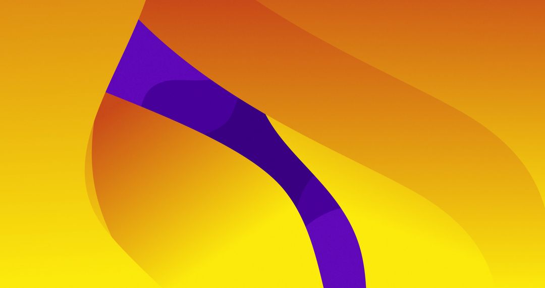 Dynamic Yellow and Purple Abstract Shapes on Gradient Background