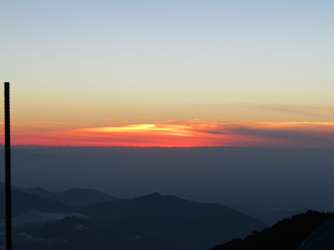 Stunning Sunrise Over Mountain Peaks and Cloudy Horizon - Free Images, Stock Photos and Pictures on Pikwizard.com